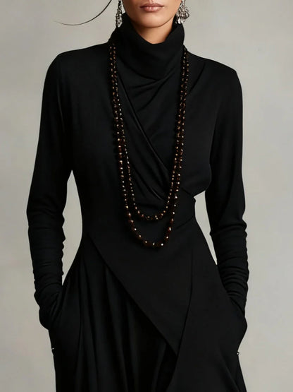 LUCÍA Vestido largo cuello alto